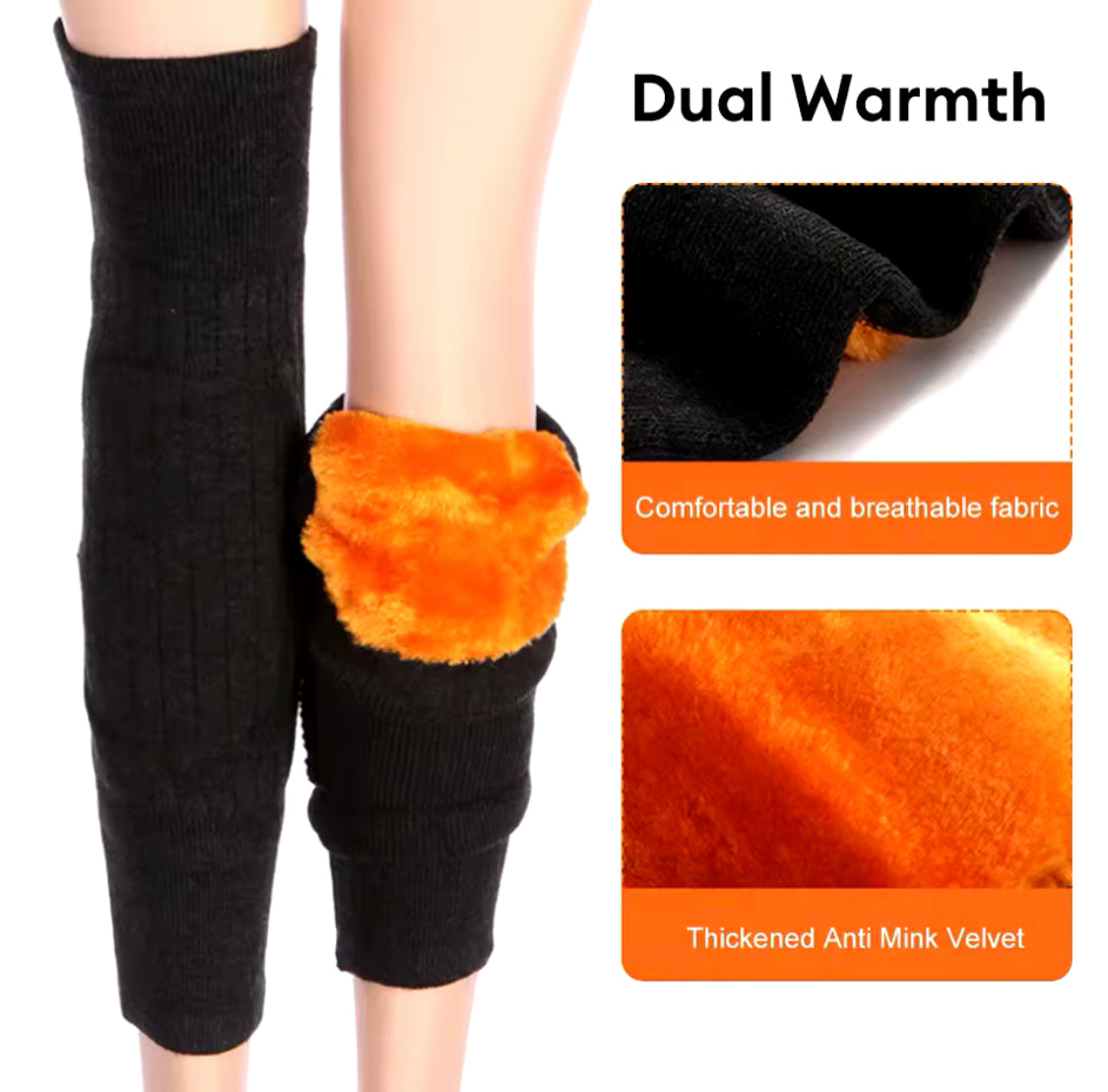 Warm Wool Knee Pads, Cashmere Wool Knee Brace Pads, Elastic Knees Sleeves Support Protector Warm Wool Knee Pads, Cashmere Wool Knee Brace Pads, Elastic Knees Sleeves Support Protector